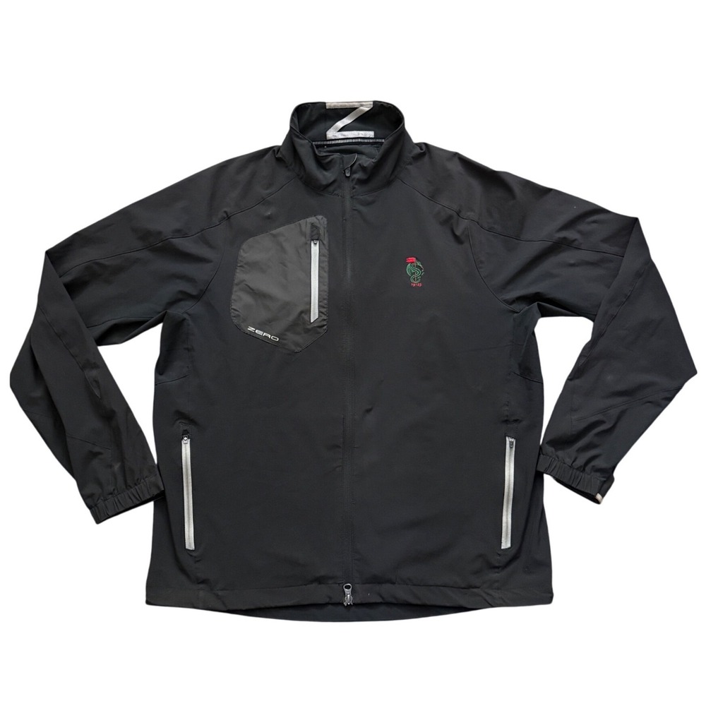 Zero Restriction Mens L Jacket Black Full Zip Monterey Peninsula Golf Club